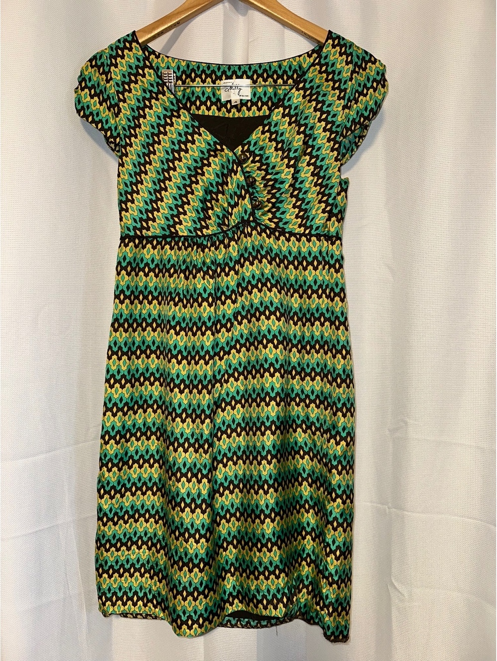 VTG Rare Milly of New York 100% Silk Coquette Party Midi Dress 4